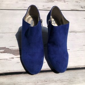 Blue suede heeled boot by style & co